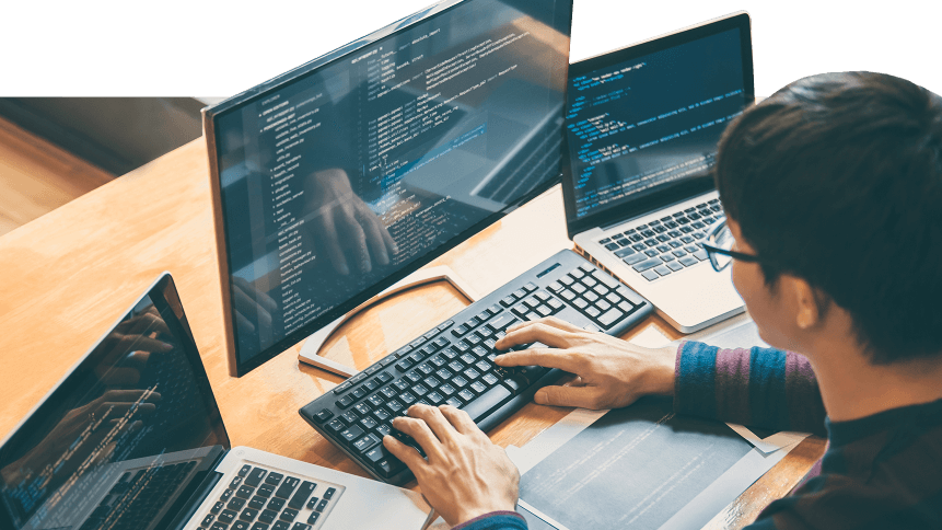 Professional Development programmer working in programming website a software and coding technology, writing codes and data code, Programming with HTML, PHP and javascript
