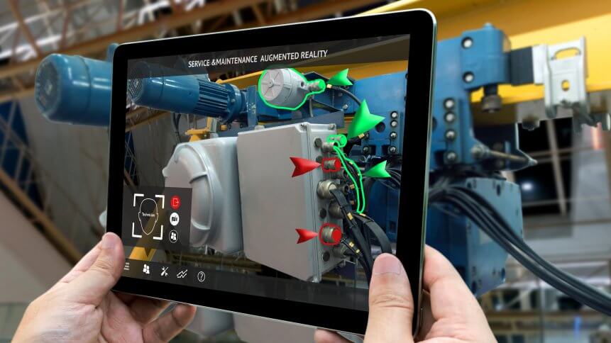 Industrial 4.0 , Augmented reality concept
