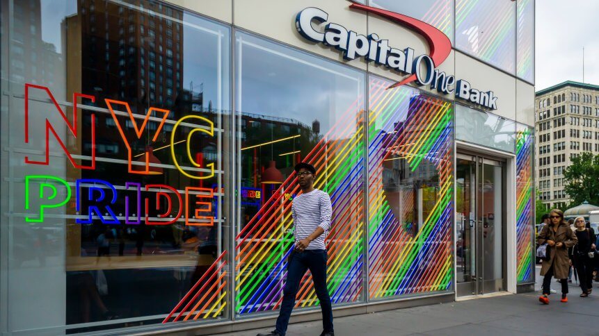 A branch of Capital One Bank in Union Square