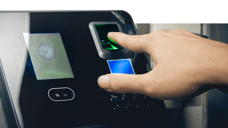 A biometric security finger print scanner