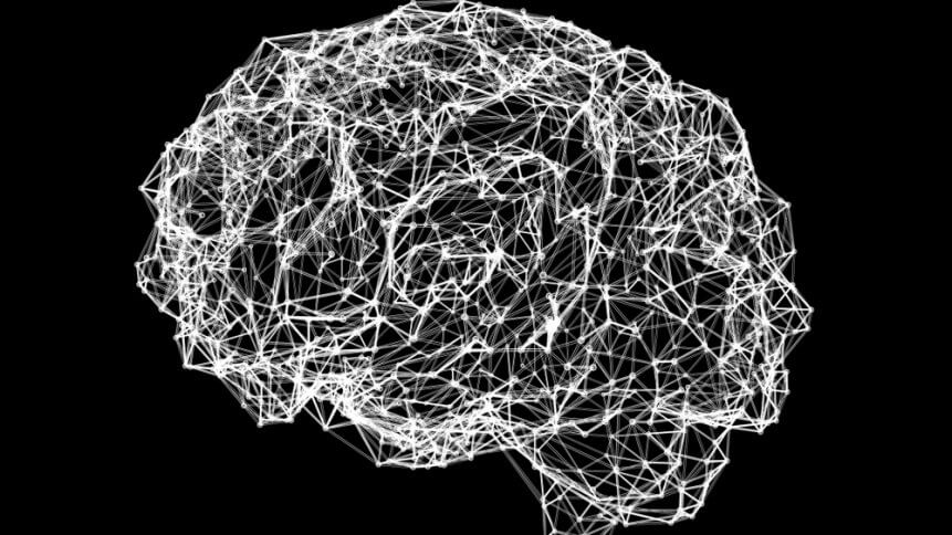 Conceptual image of a human brain neural network.