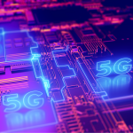 5G fifth generation cellular network technology. Broadband access 3D illustration concept.