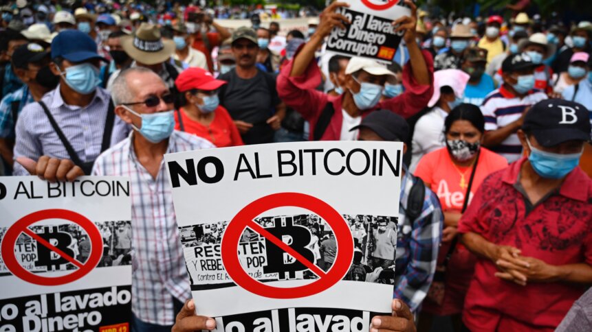 Most Salvadorans opposed the adoption of Bitcoin