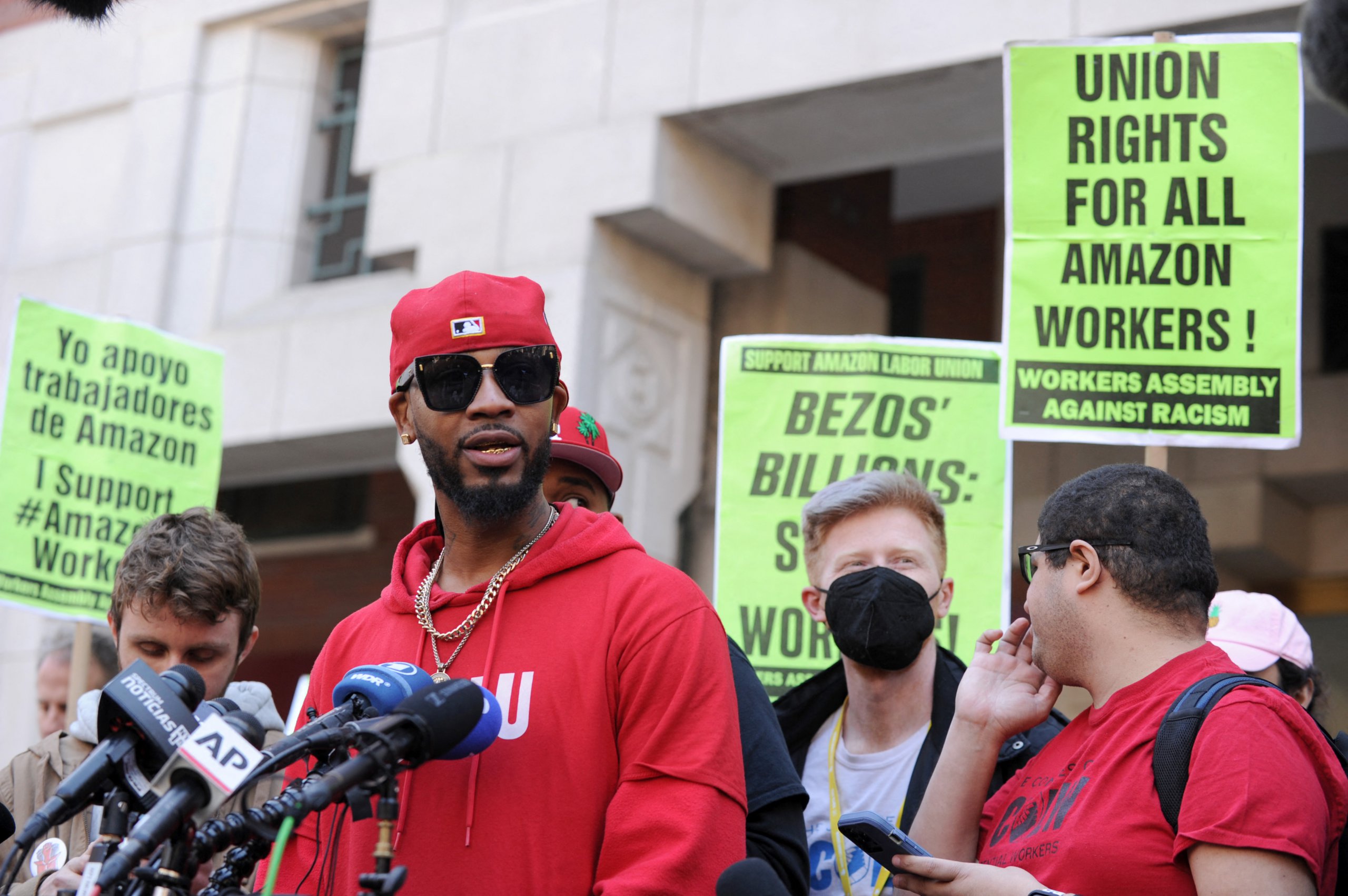 The union organizers' rep believes the New York union decision will start a chain reaction among Amazon warehouses