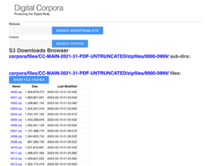 Screenshot of Digital Copora website where the PDFs are stored.
