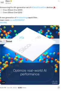Cisco Silicon one, boosting AI.