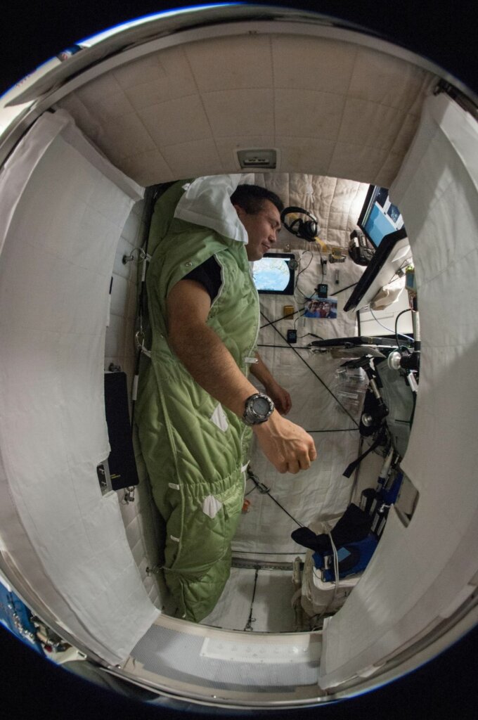 How does the human body clock adapt to space travel?